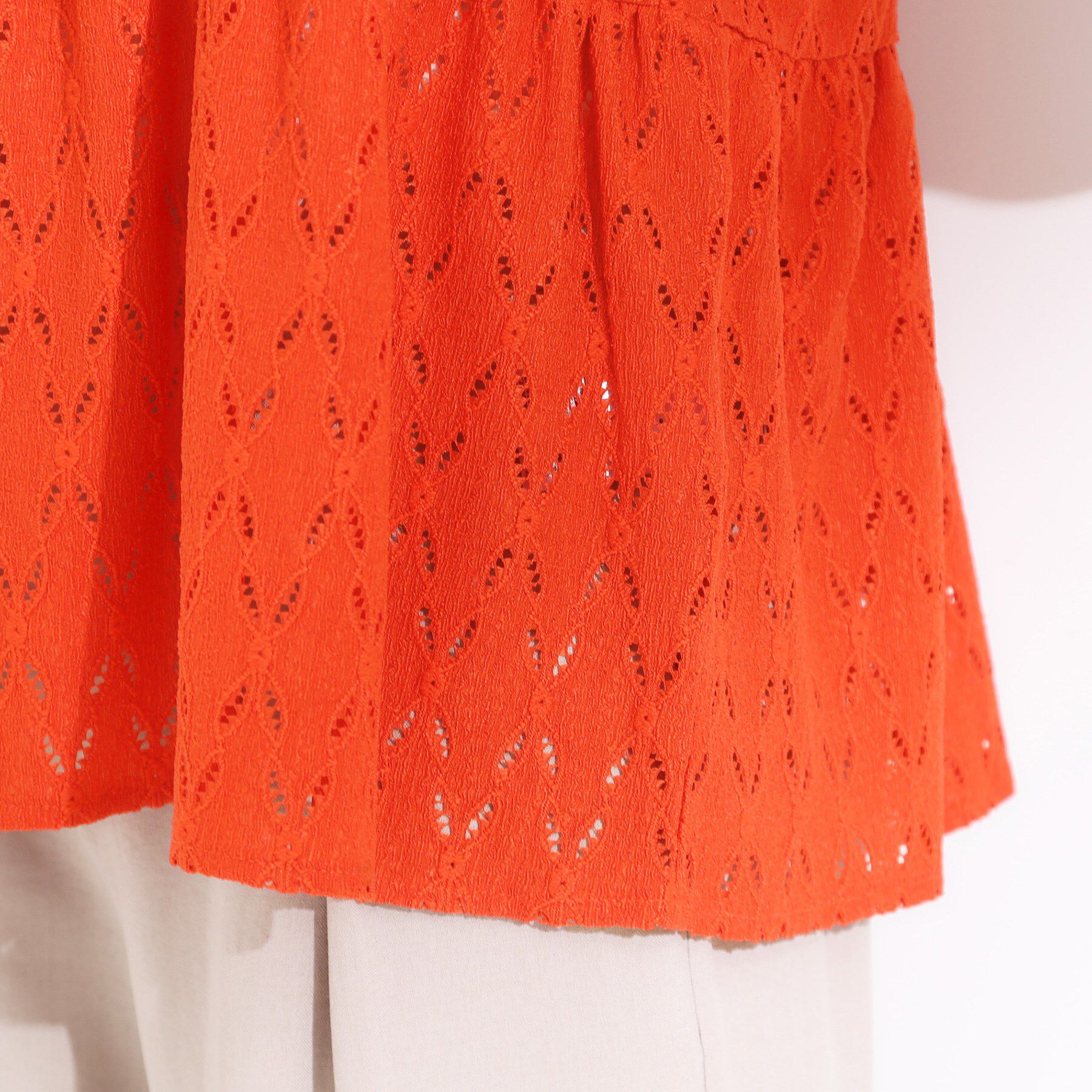 SHOO･LA･RUE「【S-LL】インせず決まる レースペプラムトップス」|Tシャツ・カットソー|