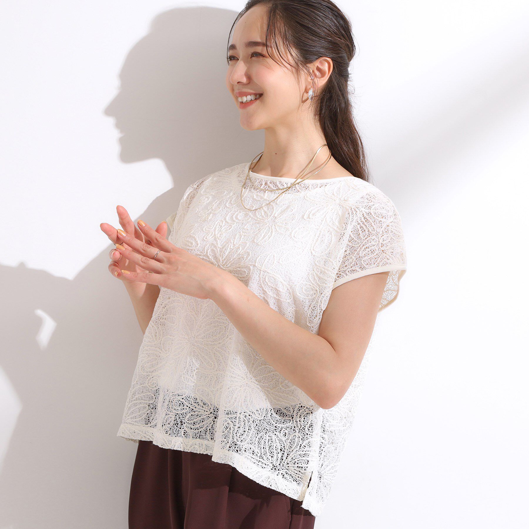 SHOO･LA･RUE「【2点セット】刺繍レーストップス」|その他|アイボリー(004)