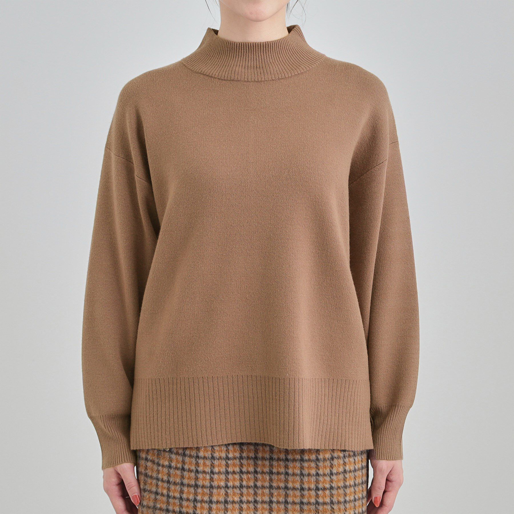 SHOO･LA･RUE「【洗濯機可/S-LL】もちもちハイネックニット」|ニット・セーター|