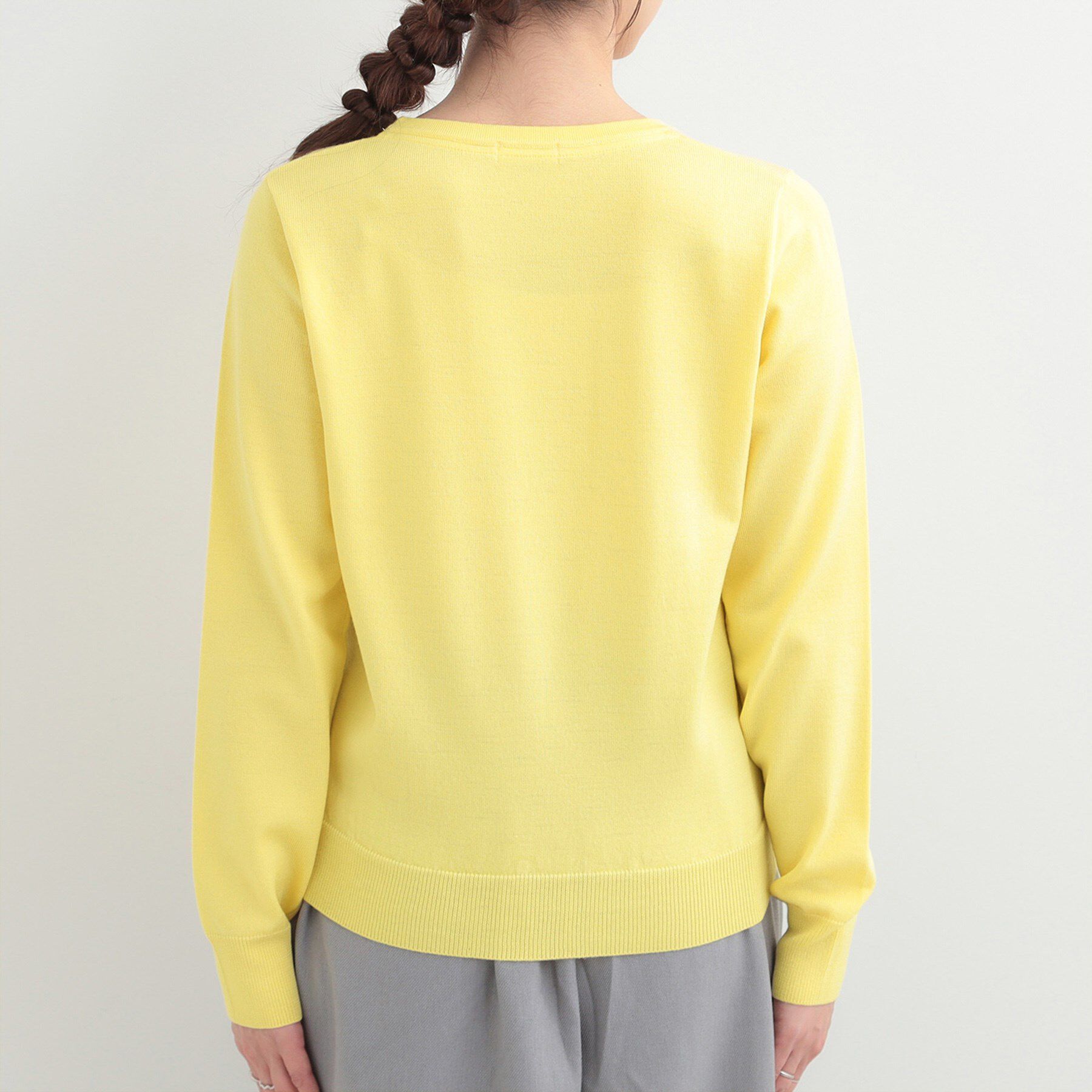 SHOO･LA･RUE「【洗濯機可/S-LL/セットアップ可】シンプルきれい見え クルーネックニット」|ニット・セーター|