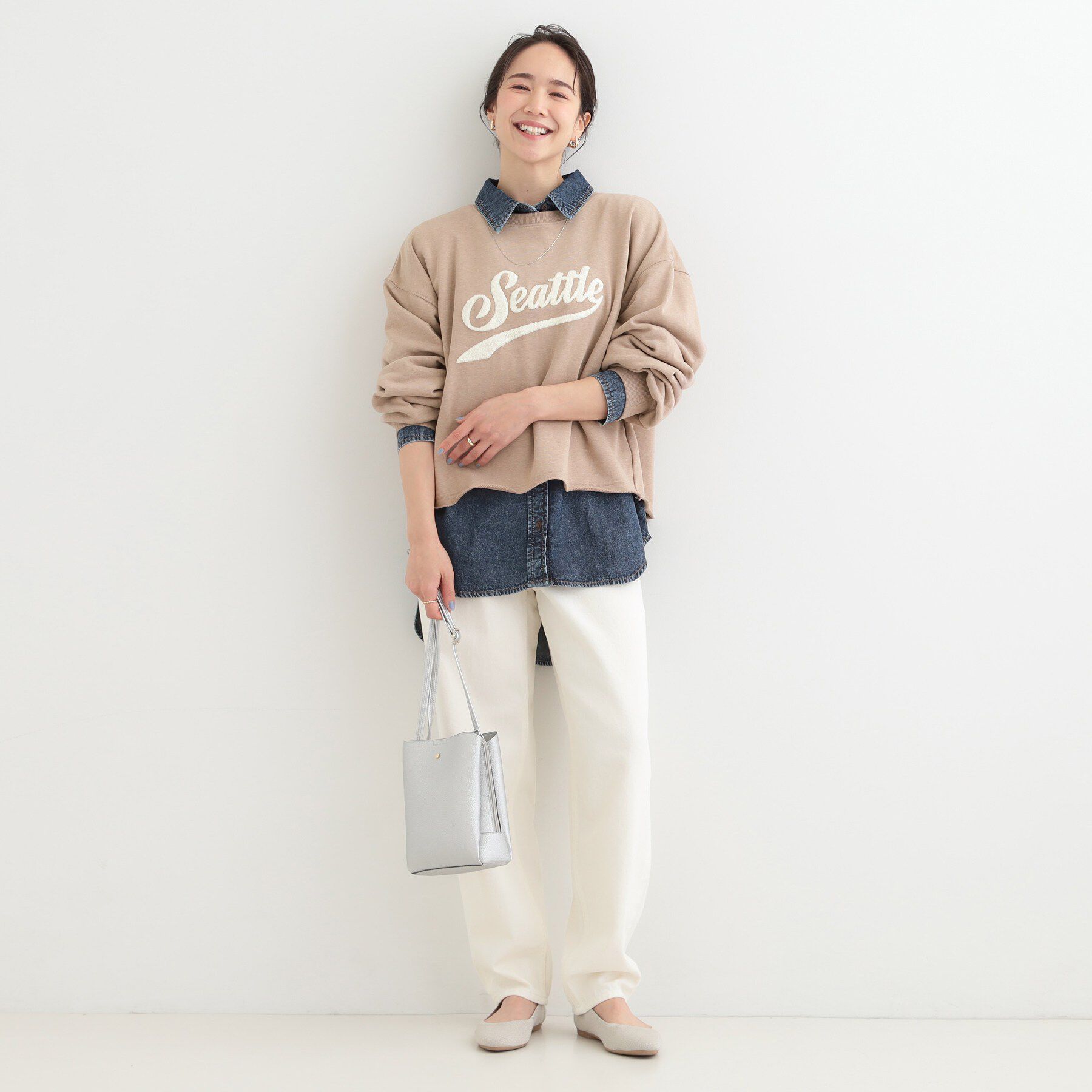 SHOO･LA･RUE「サガラ刺繍アソート裏毛スウェット」|パーカー|