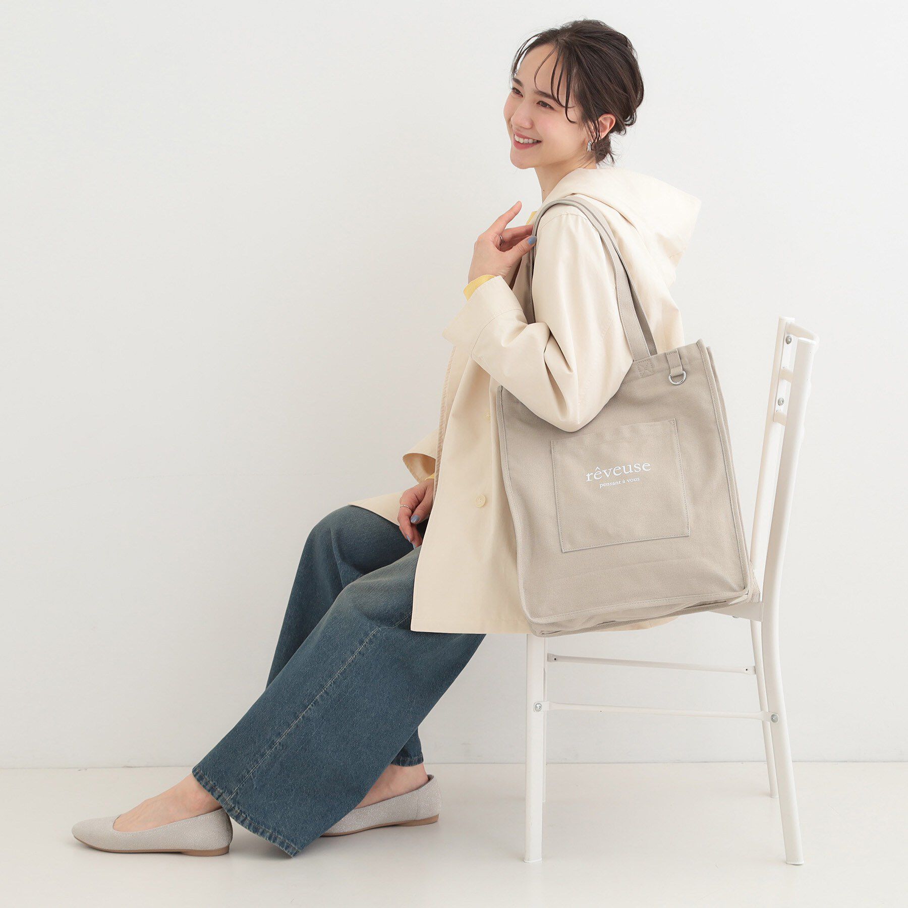 SHOO･LA･RUE「推し活もできるハンプトート【うちわが入る】」|トートバッグ|