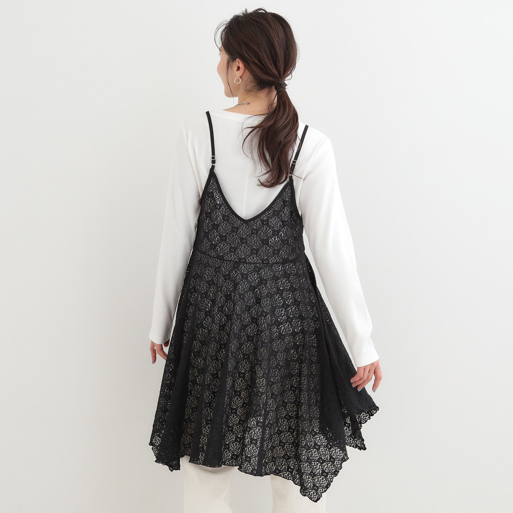 SHOO･LA･RUE「【前後2WAYネック】レイヤードスタイルにおすすめ レースキャミチュニック」|チュニック|