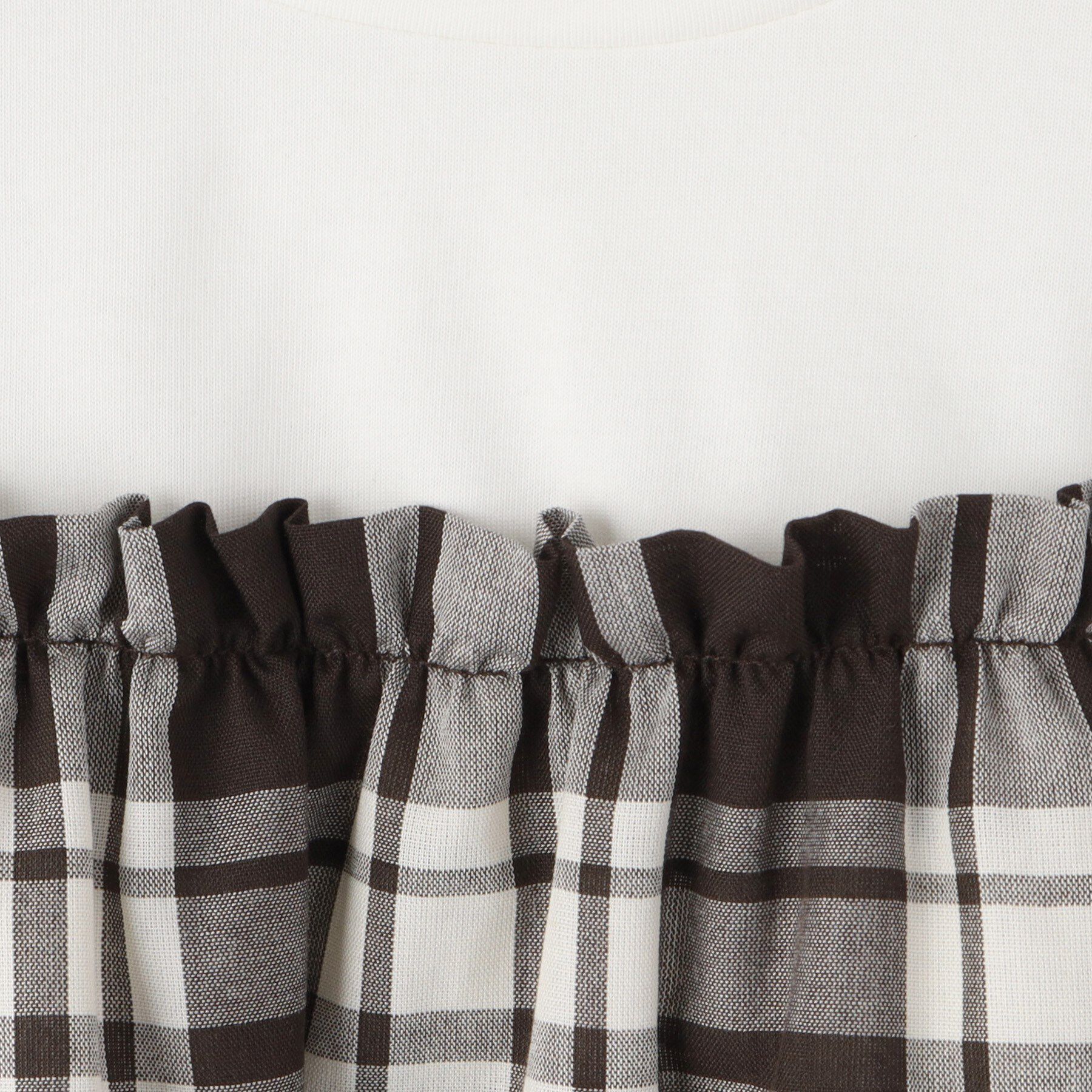 Dessin「ガーゼチェックドッキングカットソー」|Tシャツ・カットソー|