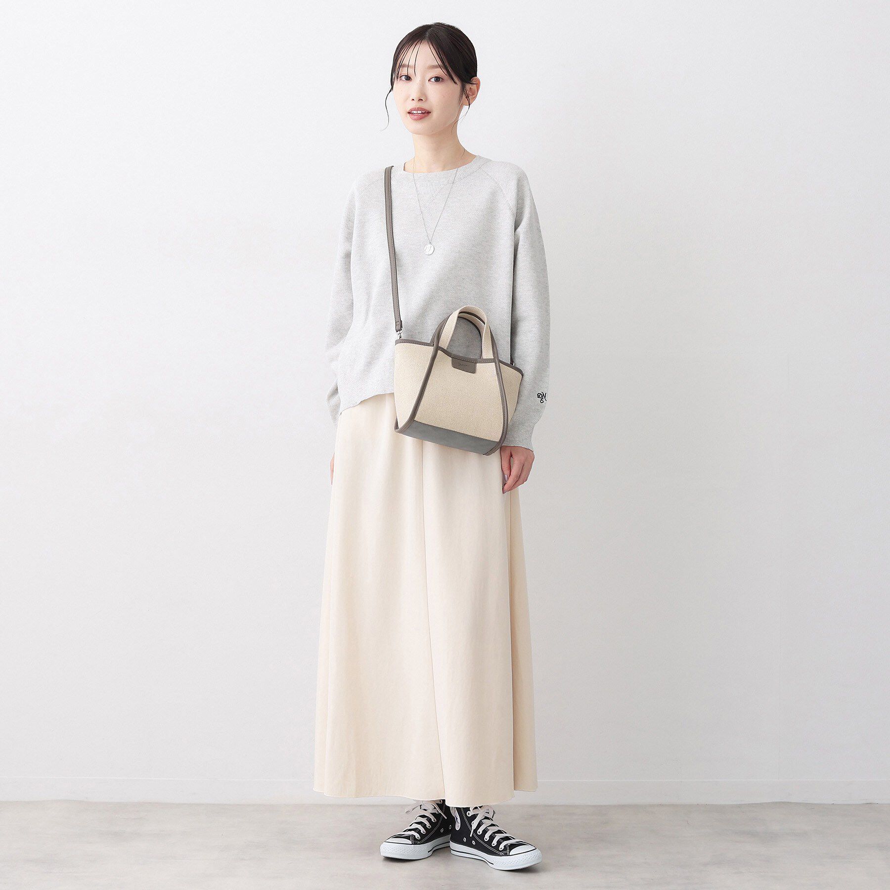 Dessin「【軽量/2WAY】パイピングコットンリネンミニバッグ」|ショルダー・メッセンジャー|