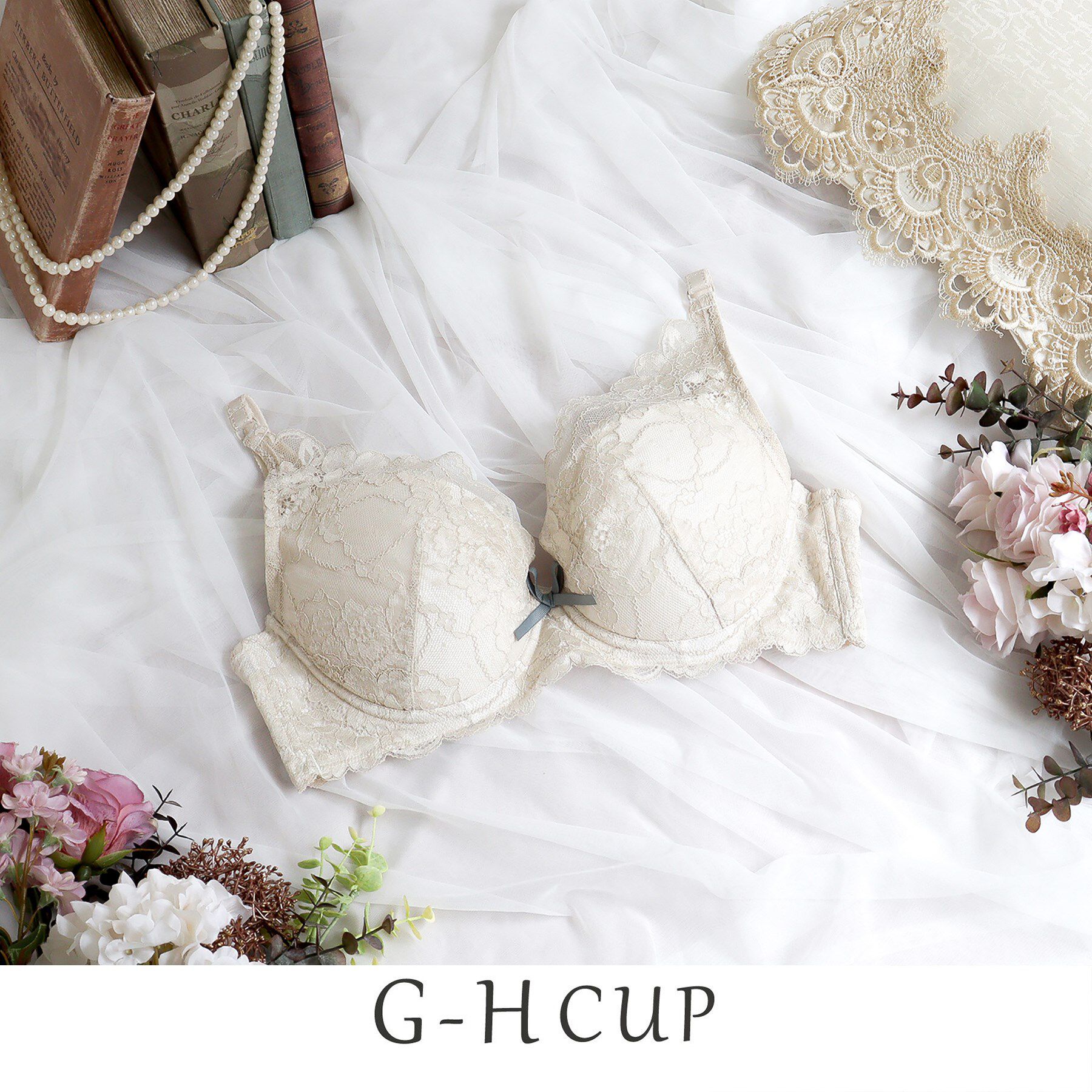 Risa Magli「ノーラ ブラジャー（G-H）＜バストアップタイプ＞」|インナー|グレージュ(050)