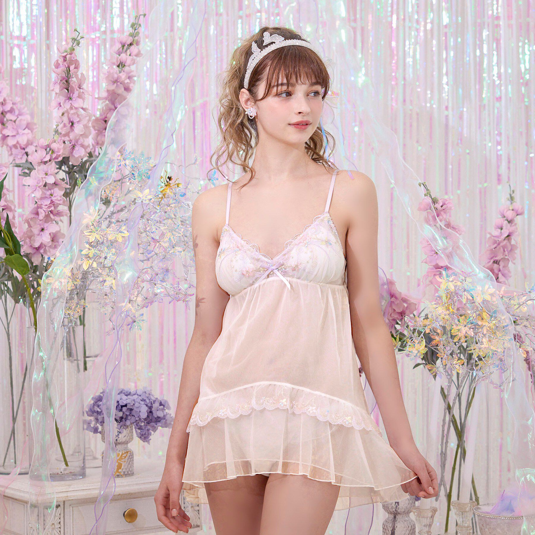 Risa Magli「コリンナ カップ付スリップ」|キャミソール|