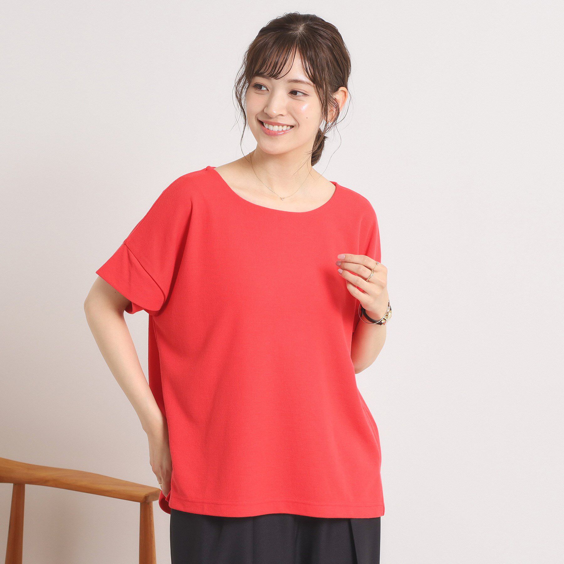 ITS&rsquo;DEMO「【接触冷感／吸水速乾／洗濯機OK】サカリバ袖タックプルオーバー」|Tシャツ・カットソー|