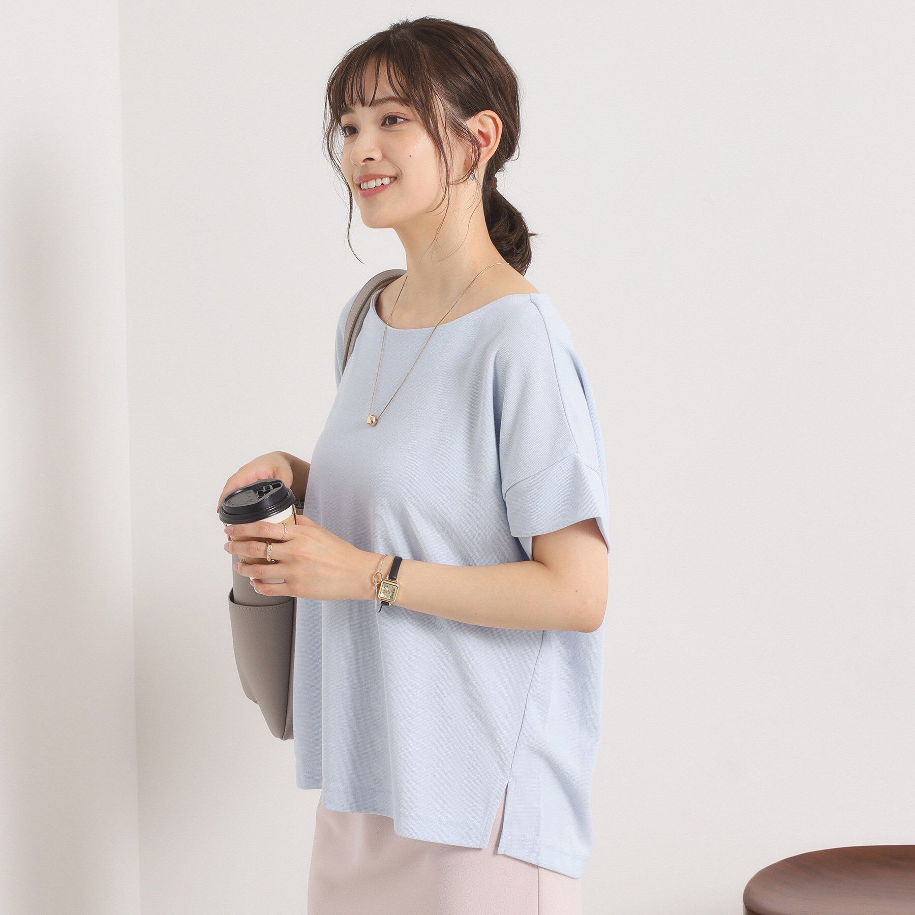 ITS&rsquo;DEMO「【接触冷感／吸水速乾／洗濯機OK】サカリバ袖タックプルオーバー」|Tシャツ・カットソー|