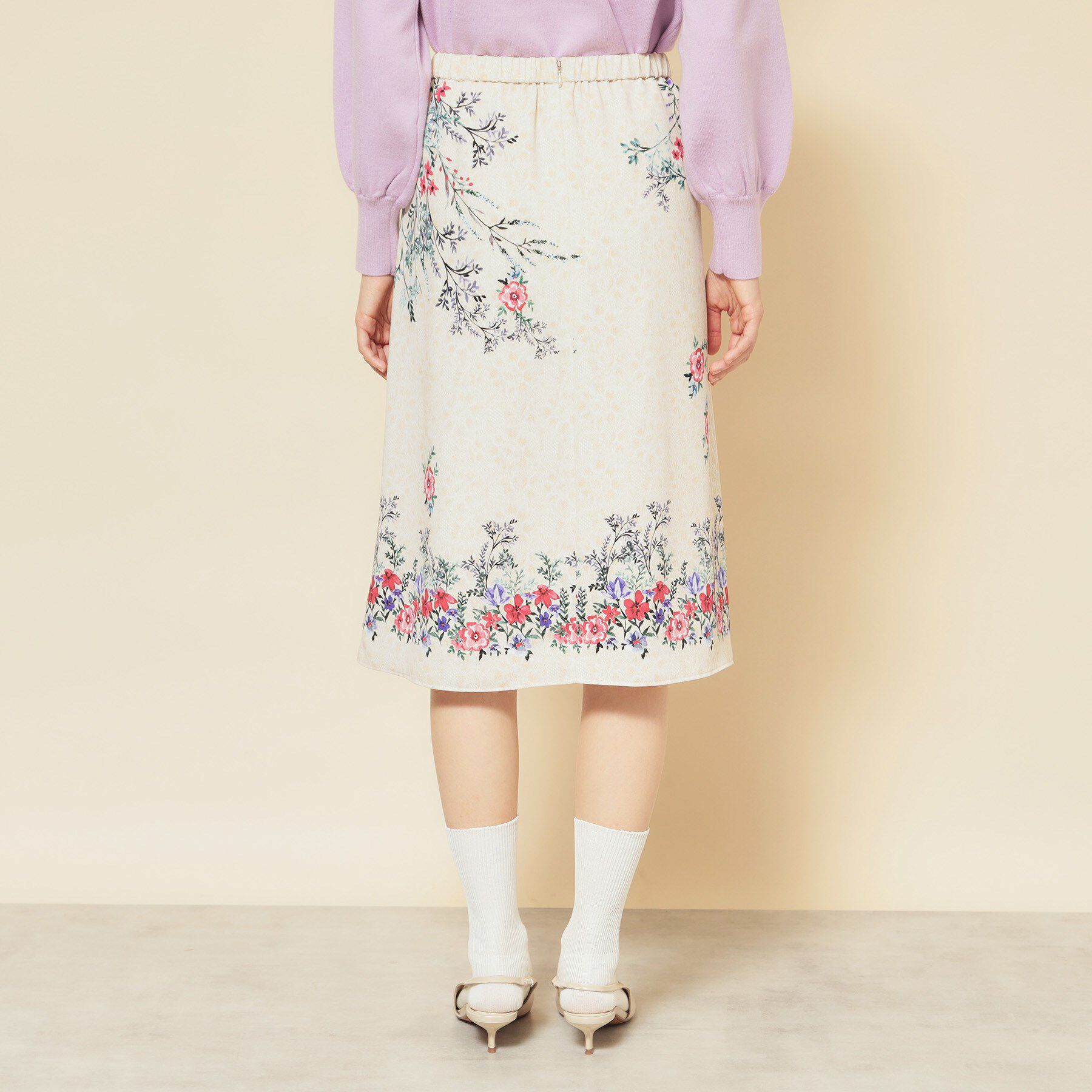 SunaUna「【co creation and yours／SS～L】オリエンタル柄パネルスカート」|スカート|