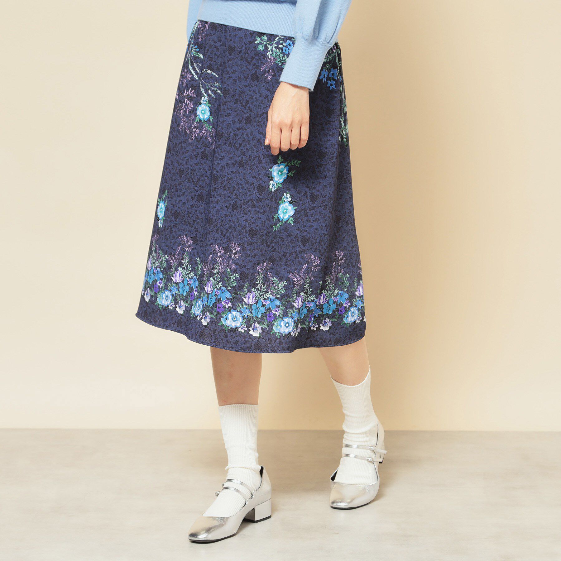 SunaUna「【co creation and yours／SS～L】オリエンタル柄パネルスカート」|スカート|