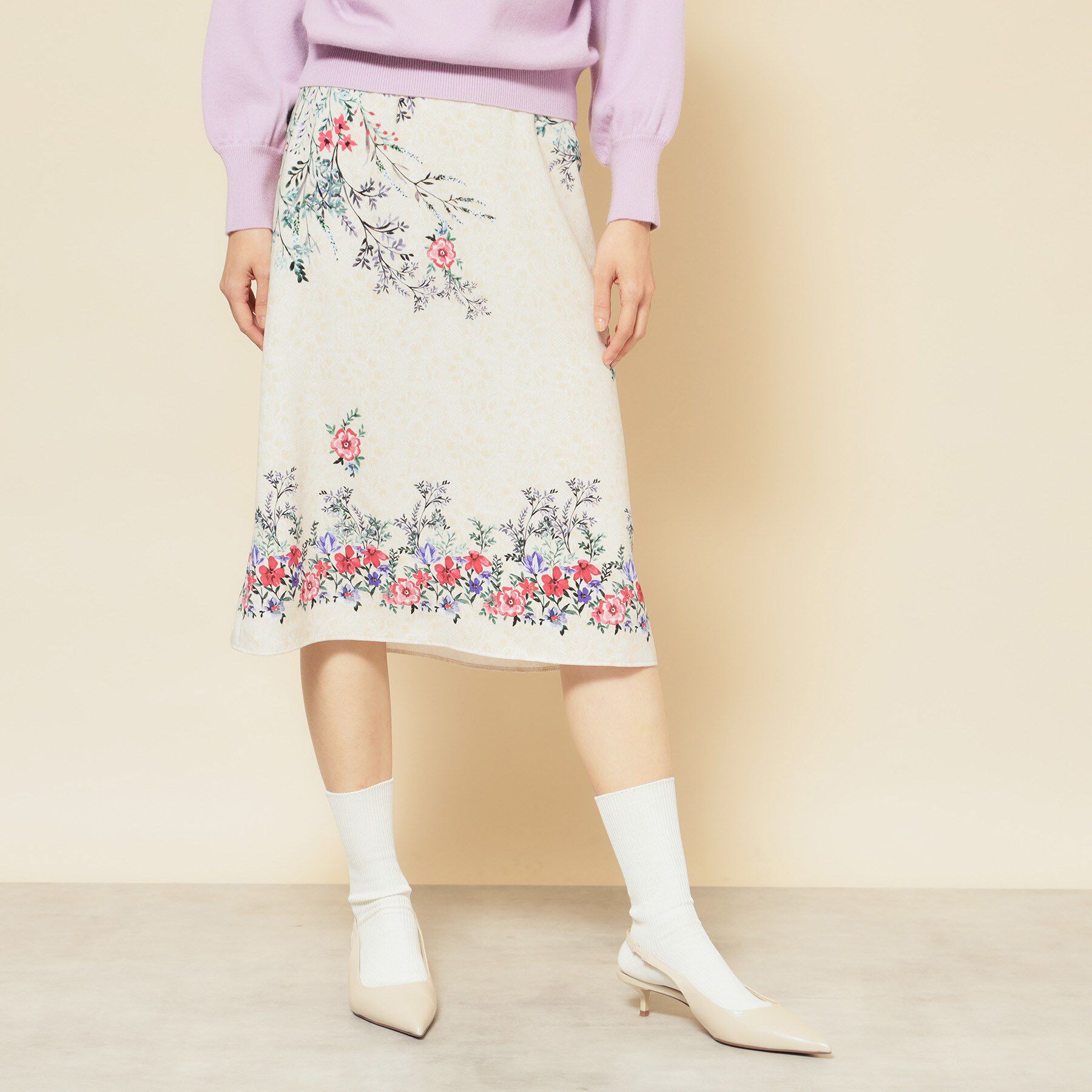 SunaUna「【co creation and yours／SS～L】オリエンタル柄パネルスカート」|スカート|