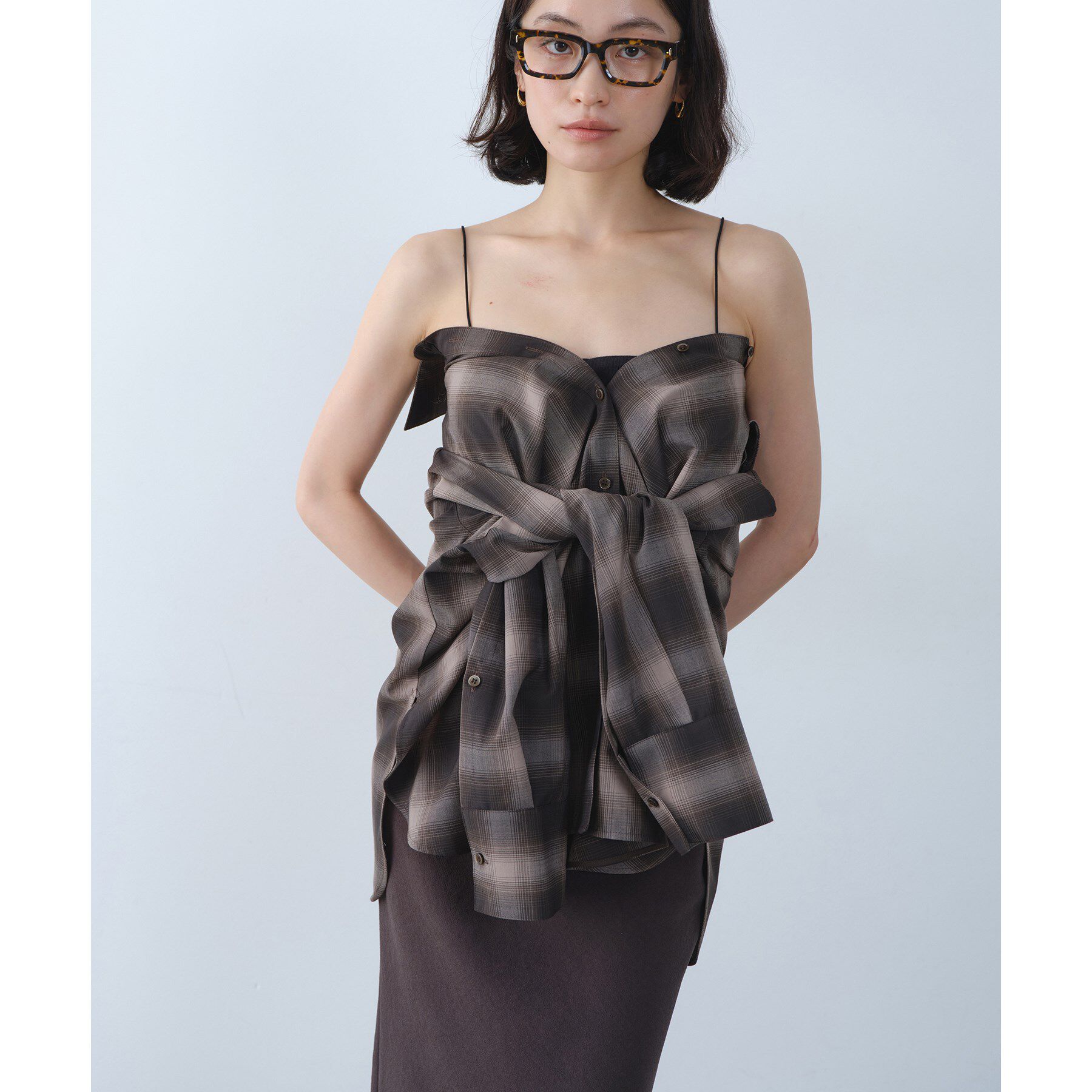 CODE A「shadow check over shirt」|シャツ・ブラウス|