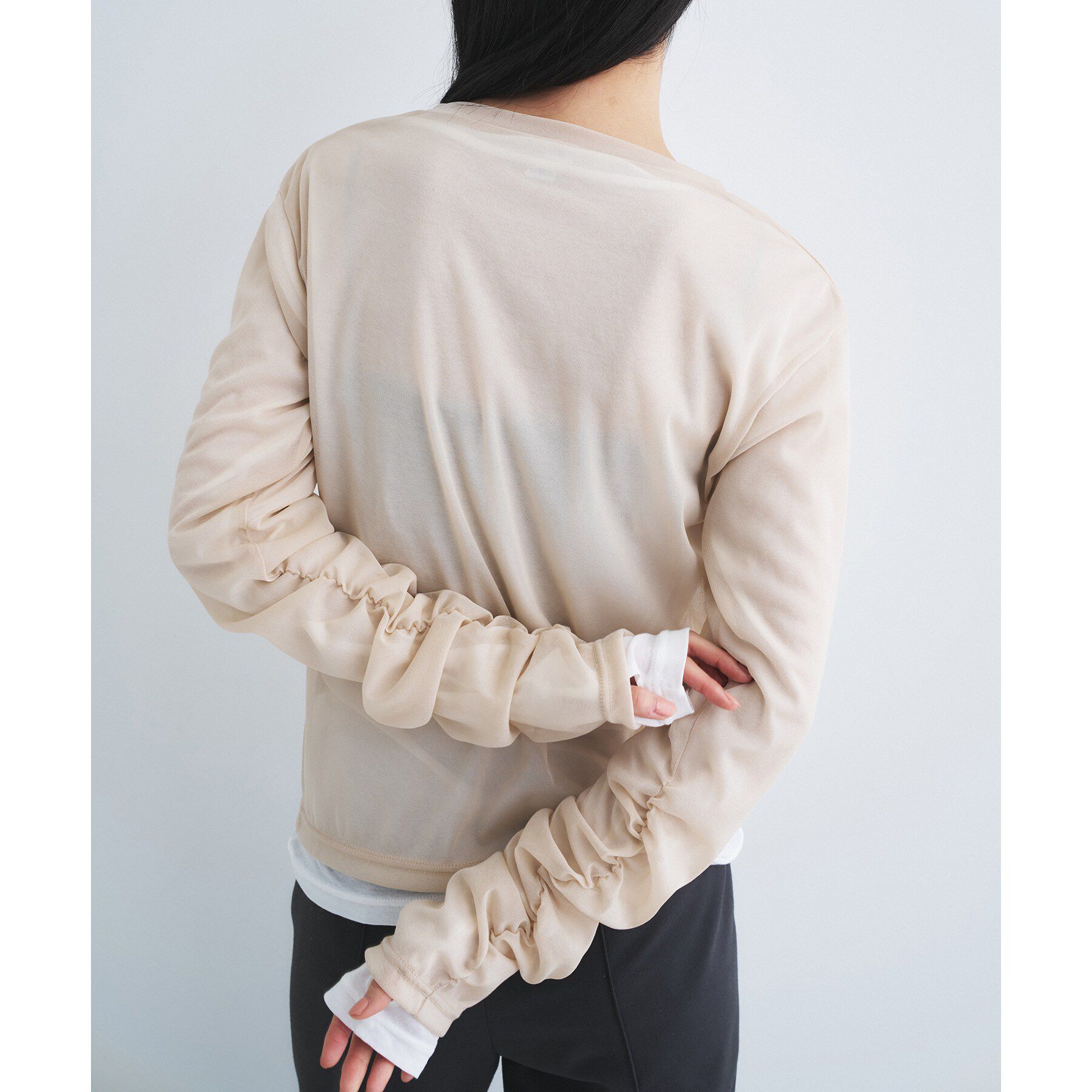CODE A「sheer combi layer tops」|Tシャツ・カットソー|
