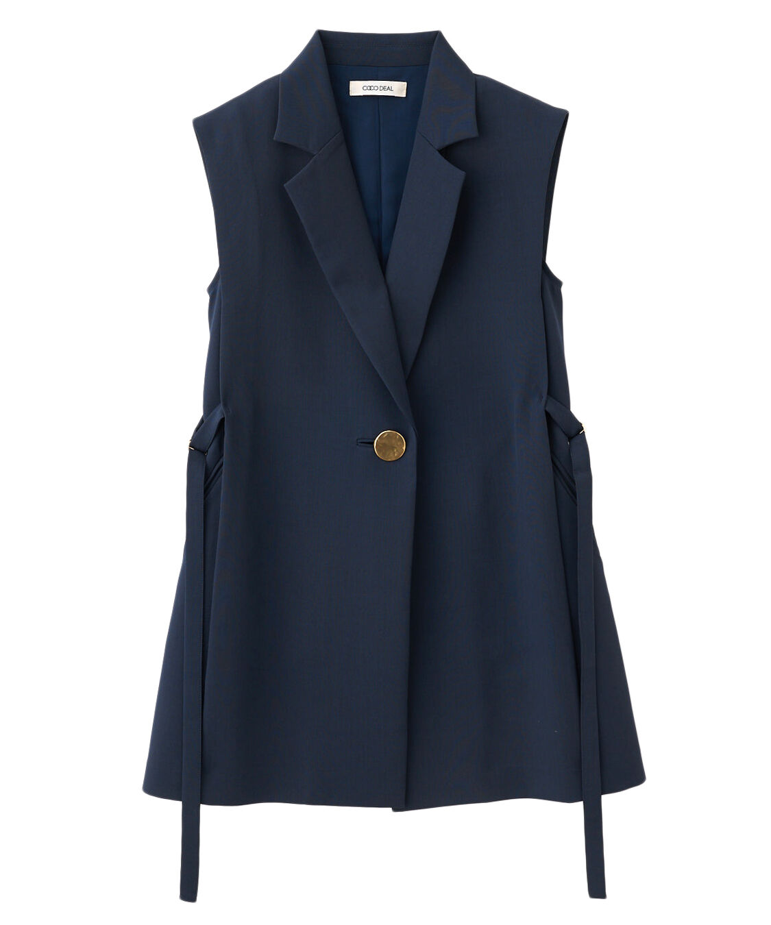 COCO DEAL「デザインボタンサイドリボンジレ」|ベスト・ジレ|