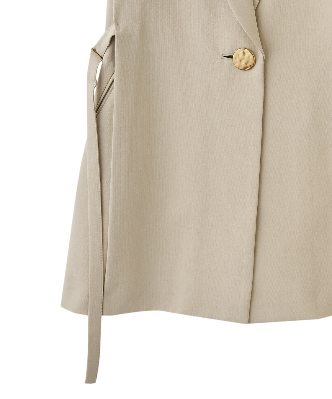 COCO DEAL「デザインボタンサイドリボンジレ」|ベスト・ジレ|