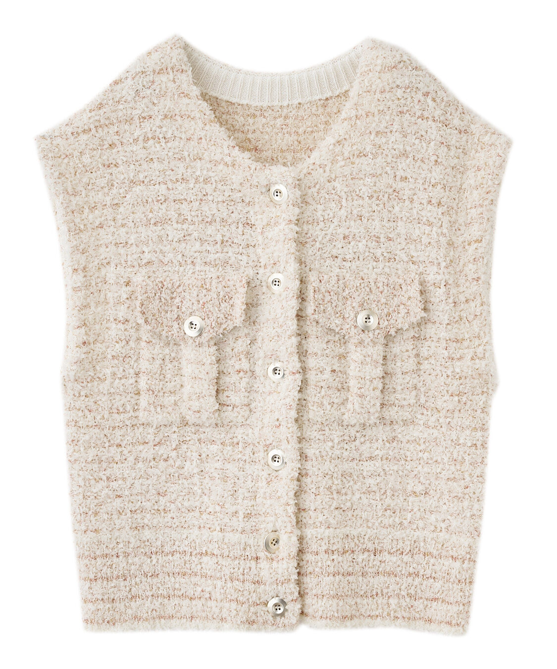 COCO DEAL「ツイーディニットベスト」|ニット・セーター|