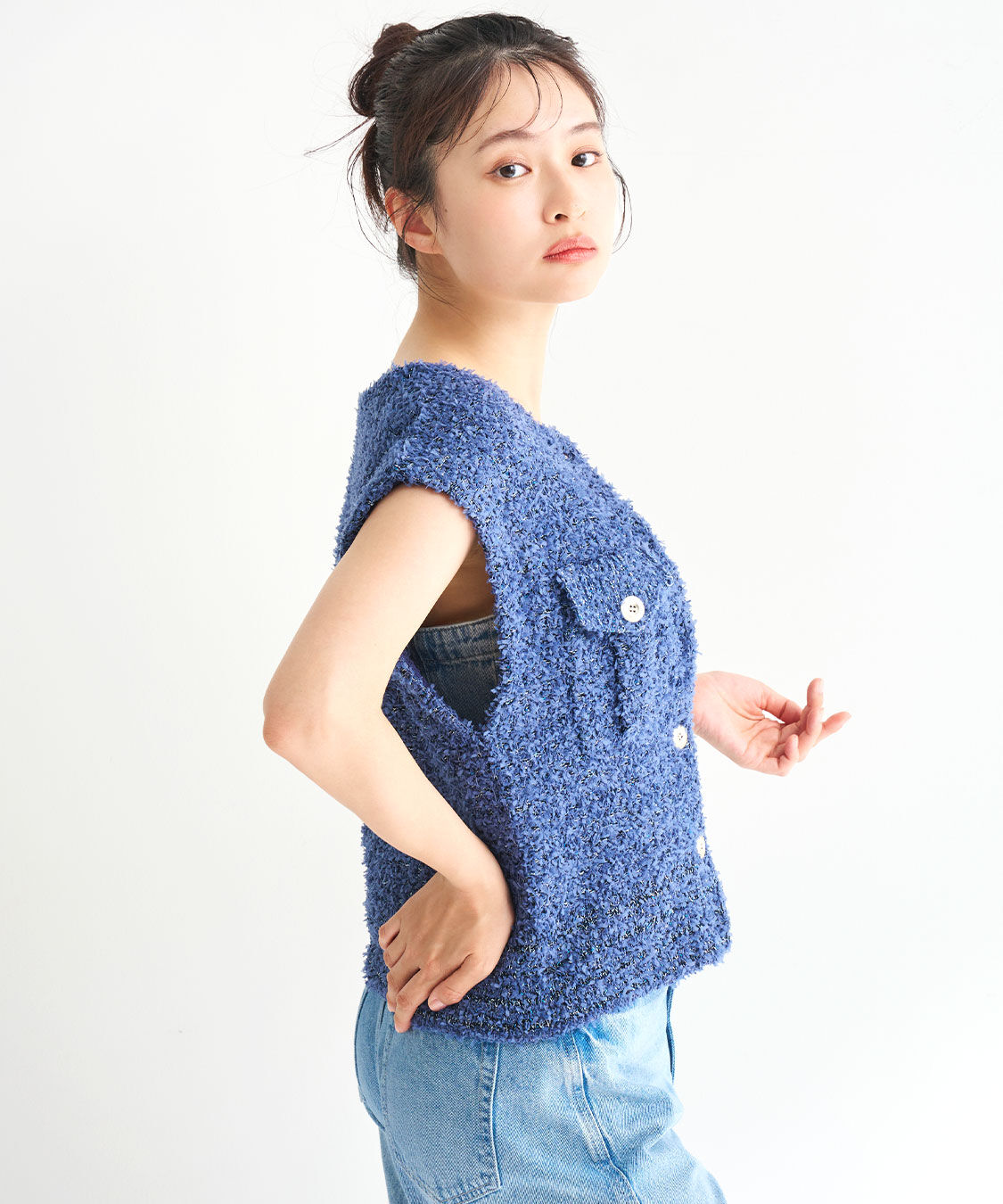 COCO DEAL「ツイーディニットベスト」|ニット・セーター|