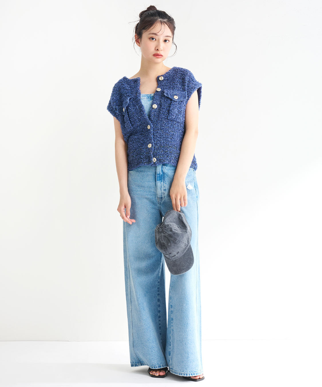 COCO DEAL「ツイーディニットベスト」|ニット・セーター|