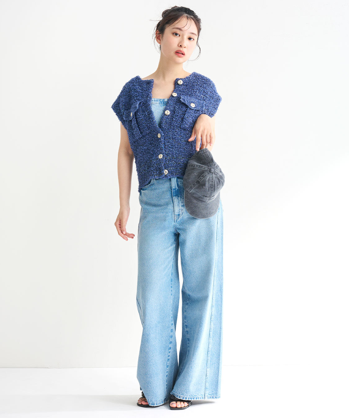 COCO DEAL「ツイーディニットベスト」|ニット・セーター|