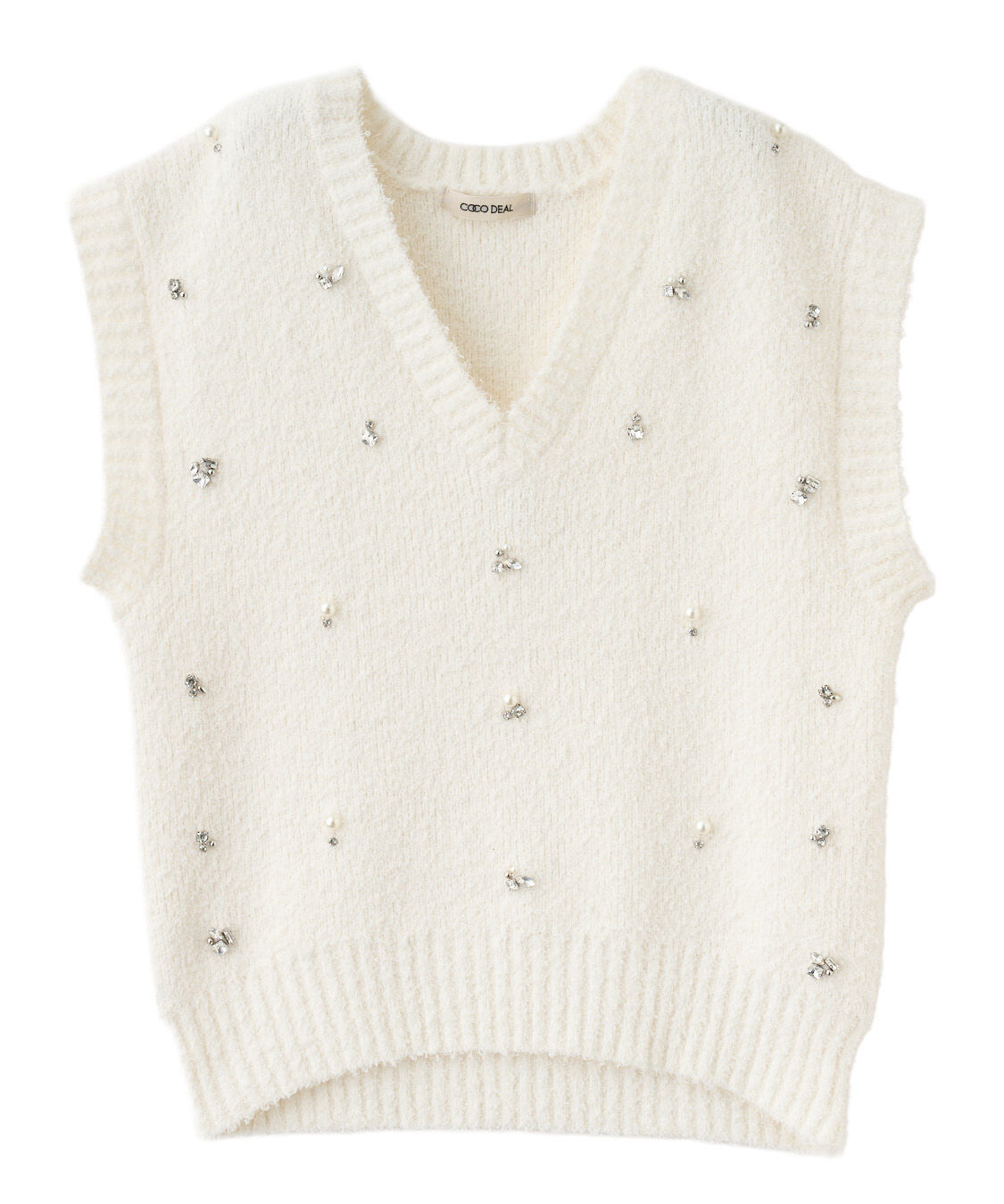 COCO DEAL「ビジューニットベスト」|ニット・セーター|