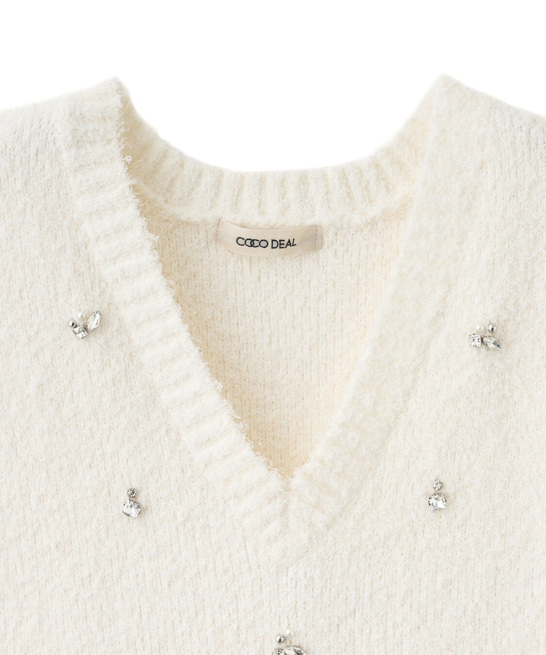 COCO DEAL「ビジューニットベスト」|ニット・セーター|
