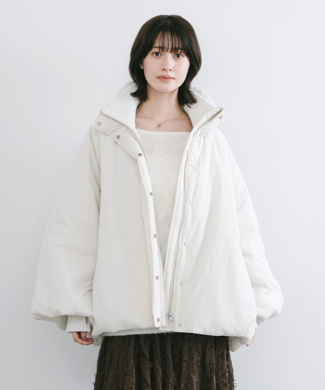 COCO DEAL「中綿ボリュームコート」|ダウン|ライトベージュ