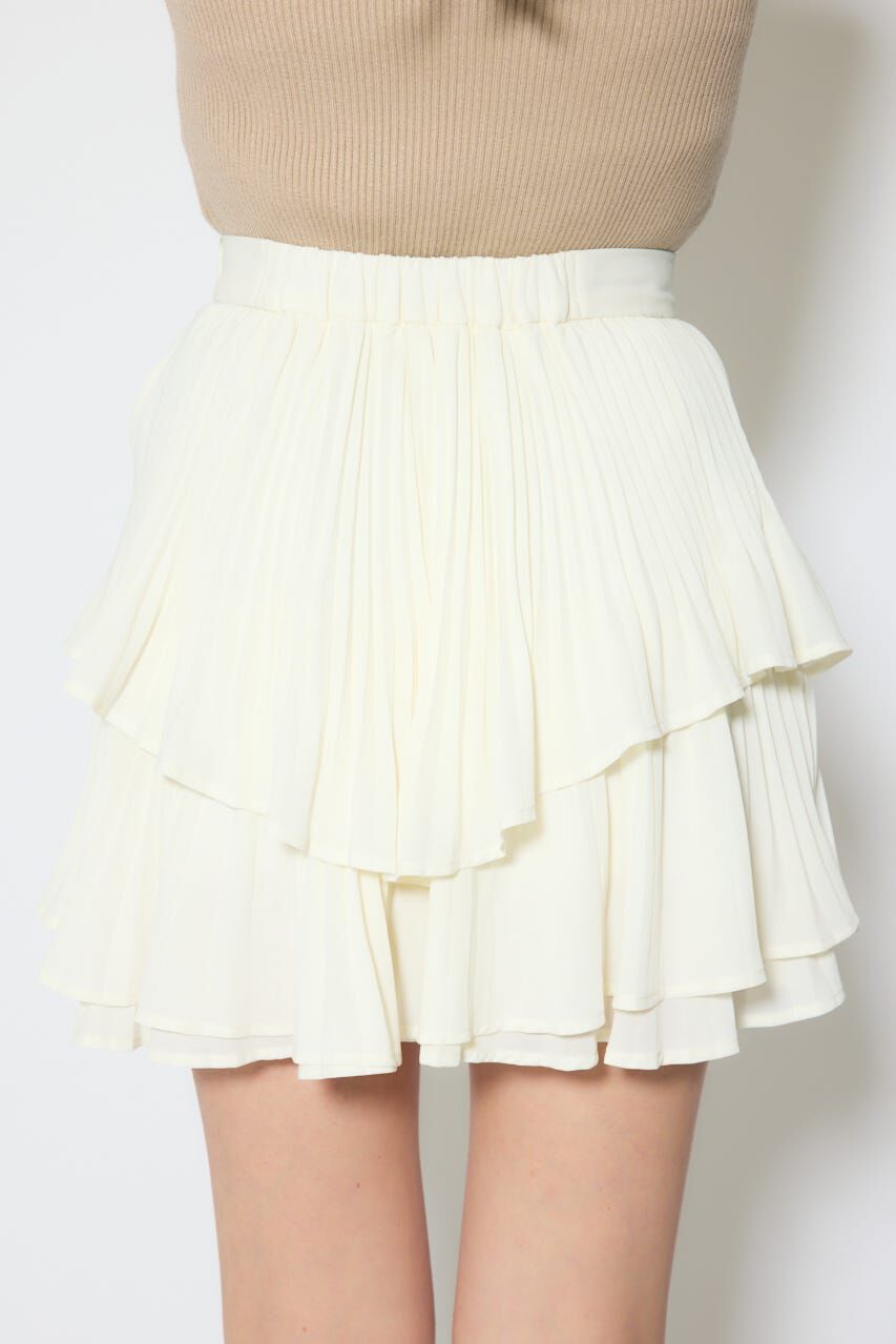 rienda「プリーツティアードミニスカート」|スカート|
