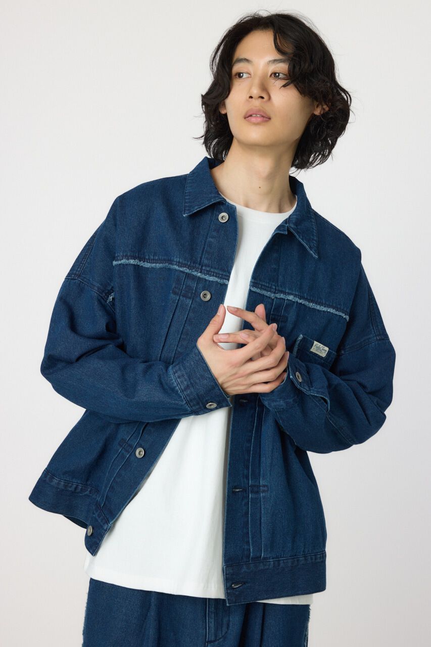 RODEO CROWNS「フリンジワイドデニムジャケット」|デニムジャケット|