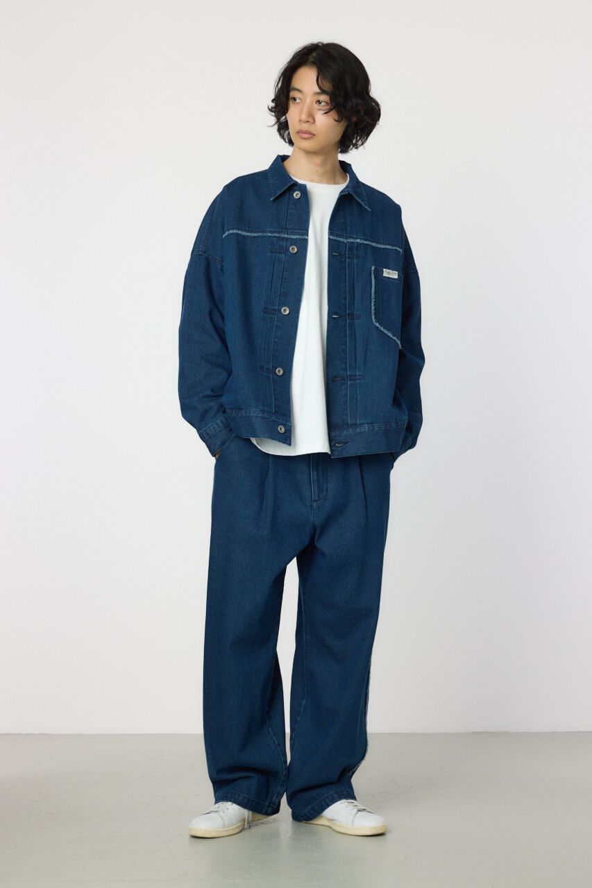 RODEO CROWNS「フリンジワイドデニムジャケット」|デニムジャケット|