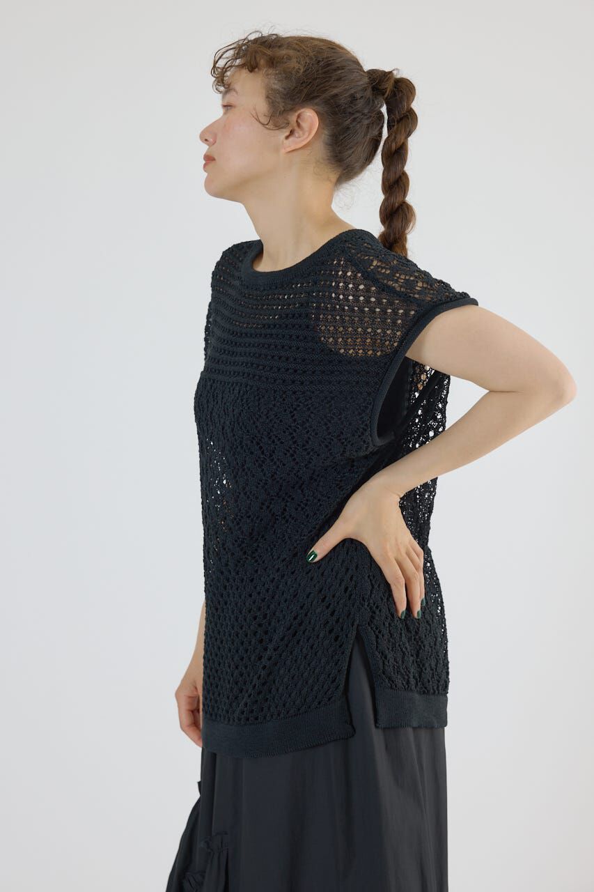 RODEO CROWNS「2WAY パッチワークニットベスト」|タンクトップ|