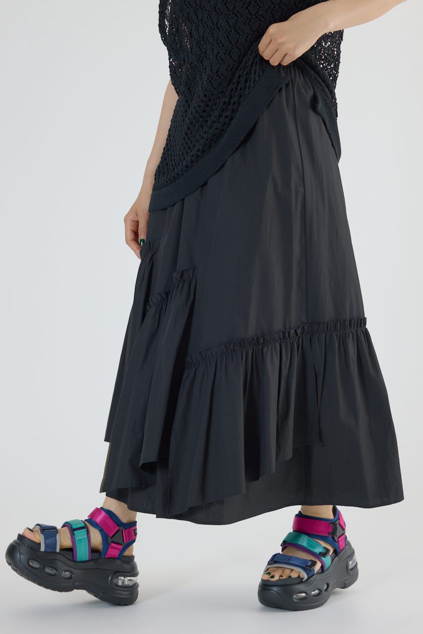 RODEO CROWNS「アシンメトリーギャザースカート」|スカート|