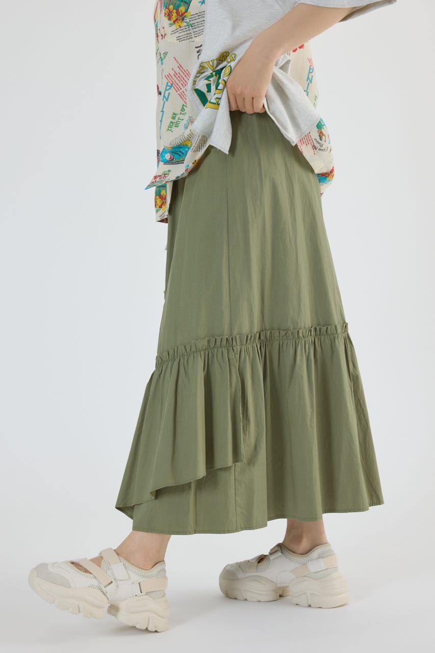 RODEO CROWNS「アシンメトリーギャザースカート」|スカート|