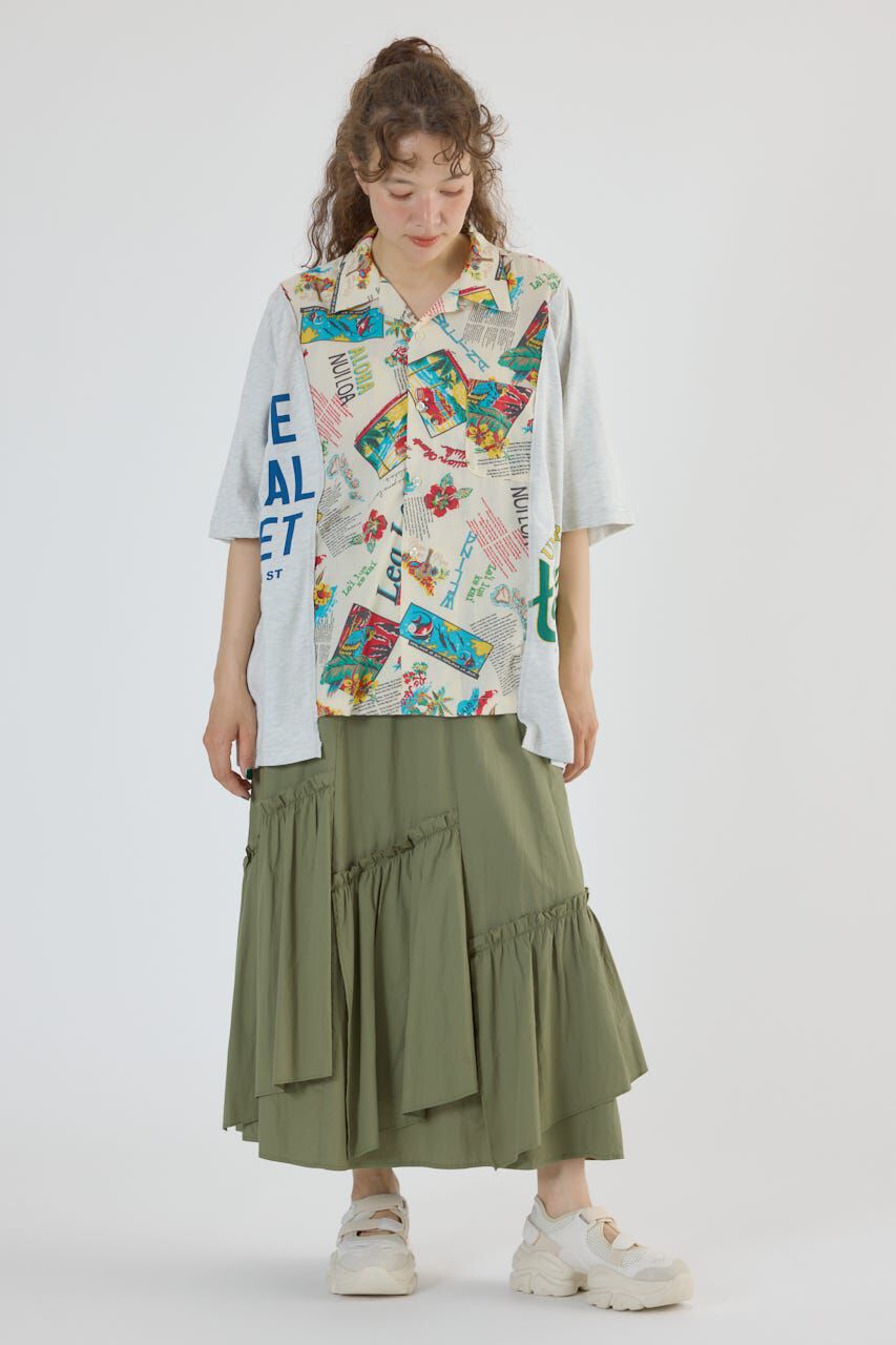 RODEO CROWNS「アシンメトリーギャザースカート」|スカート|