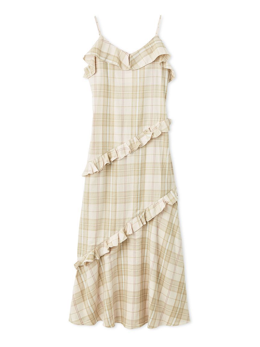 SNIDEL HOME「チェックフリルワンピース」|ルームウェア|