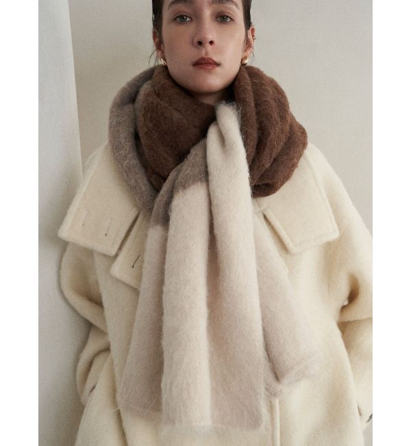 ELENDEEK「MULTI COLOR STOLE」|ストール|ブラウン