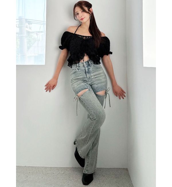 RESEXXY「レースドッキングフリルブラウス」|シャツ・ブラウス|