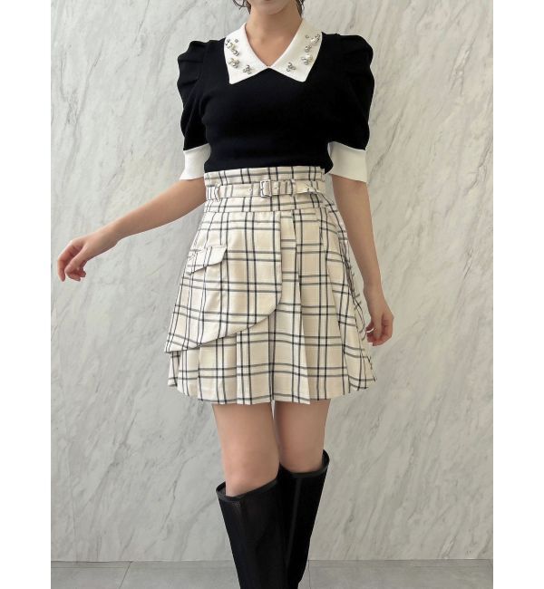 dazzlin「レイヤードプリーツミニスカート」|スカート|