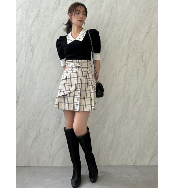 dazzlin「レイヤードプリーツミニスカート」|スカート|