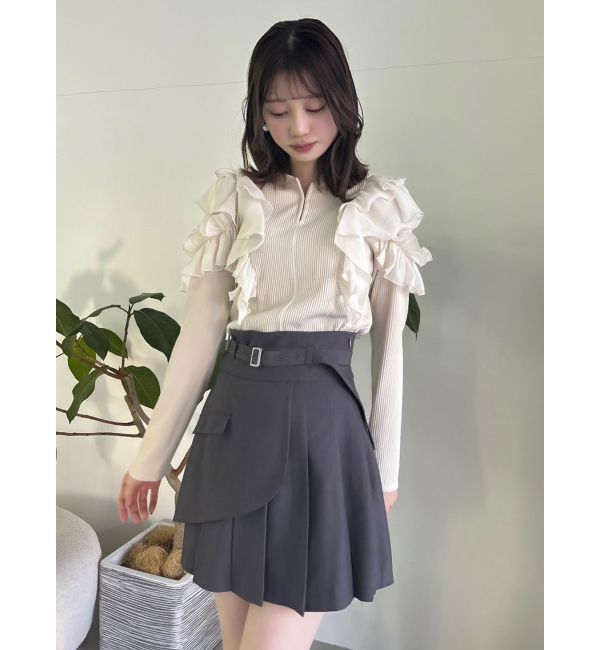 dazzlin「レイヤードプリーツミニスカート」|スカート|