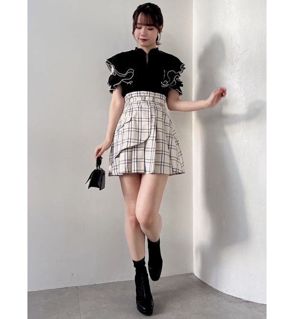 dazzlin「レイヤードプリーツミニスカート」|スカート|