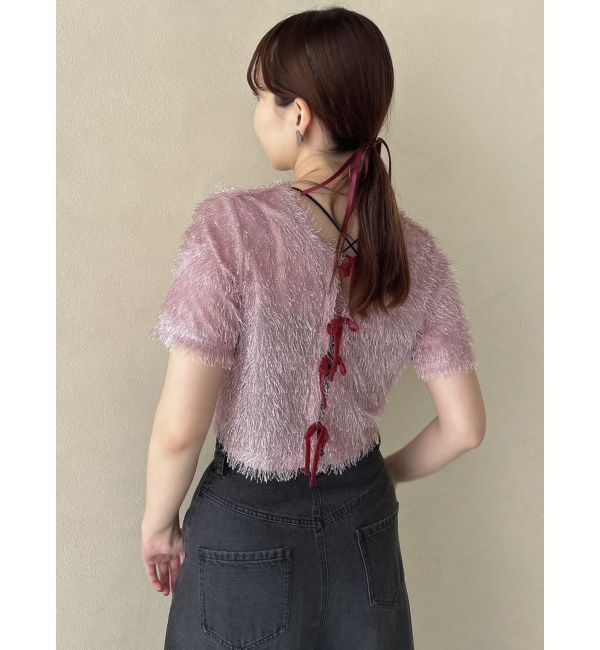 dazzlin「コンパクトシャギーリボンカットプルオーバー」|Tシャツ・カットソー|