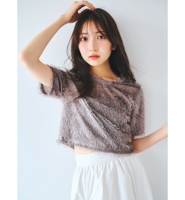 dazzlin「コンパクトシャギーリボンカットプルオーバー」|Tシャツ・カットソー|