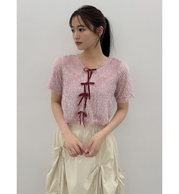 dazzlin「コンパクトシャギーリボンカットプルオーバー」|Tシャツ・カットソー|