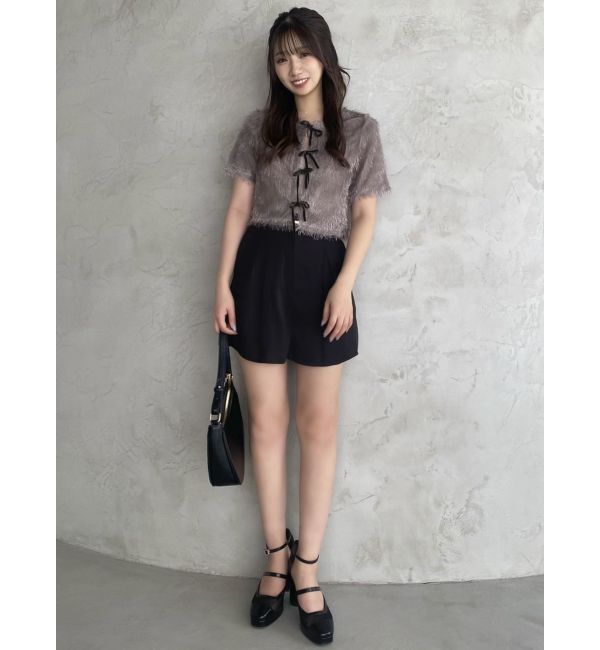 dazzlin「コンパクトシャギーリボンカットプルオーバー」|Tシャツ・カットソー|