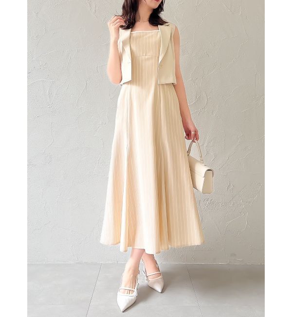 dazzlin「クロップドジレセットアップ」|ワンピース|