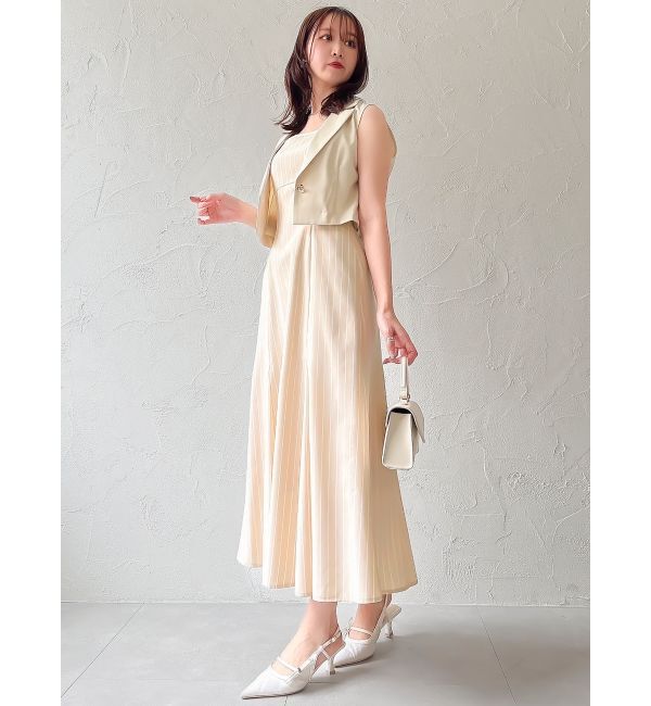 dazzlin「クロップドジレセットアップ」|ワンピース|