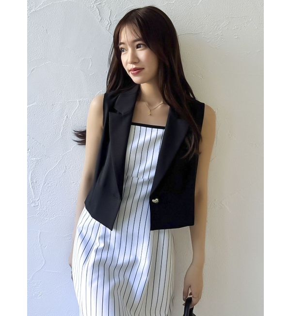 dazzlin「クロップドジレセットアップ」|ワンピース|