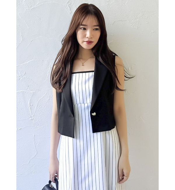 dazzlin「クロップドジレセットアップ」|ワンピース|