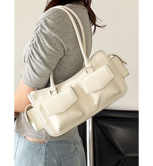 dazzlin「ツインポケットボストンバッグ」|ボストンバッグ|オフホワイト